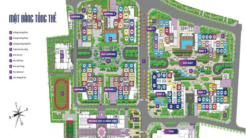 Chung cư Goldmark City Mặt bằng tổng thể dự án Goldmark CIty