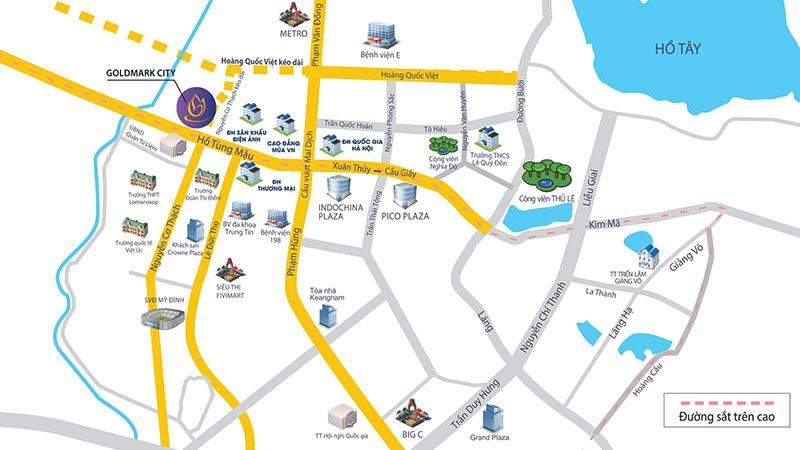 Chung cư Goldmark City vị trí