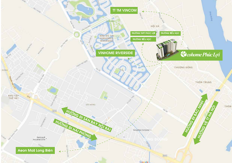 Chung cư Ecohome Phúc Lợi Vị trí dự án Ecohome Phúc lợi